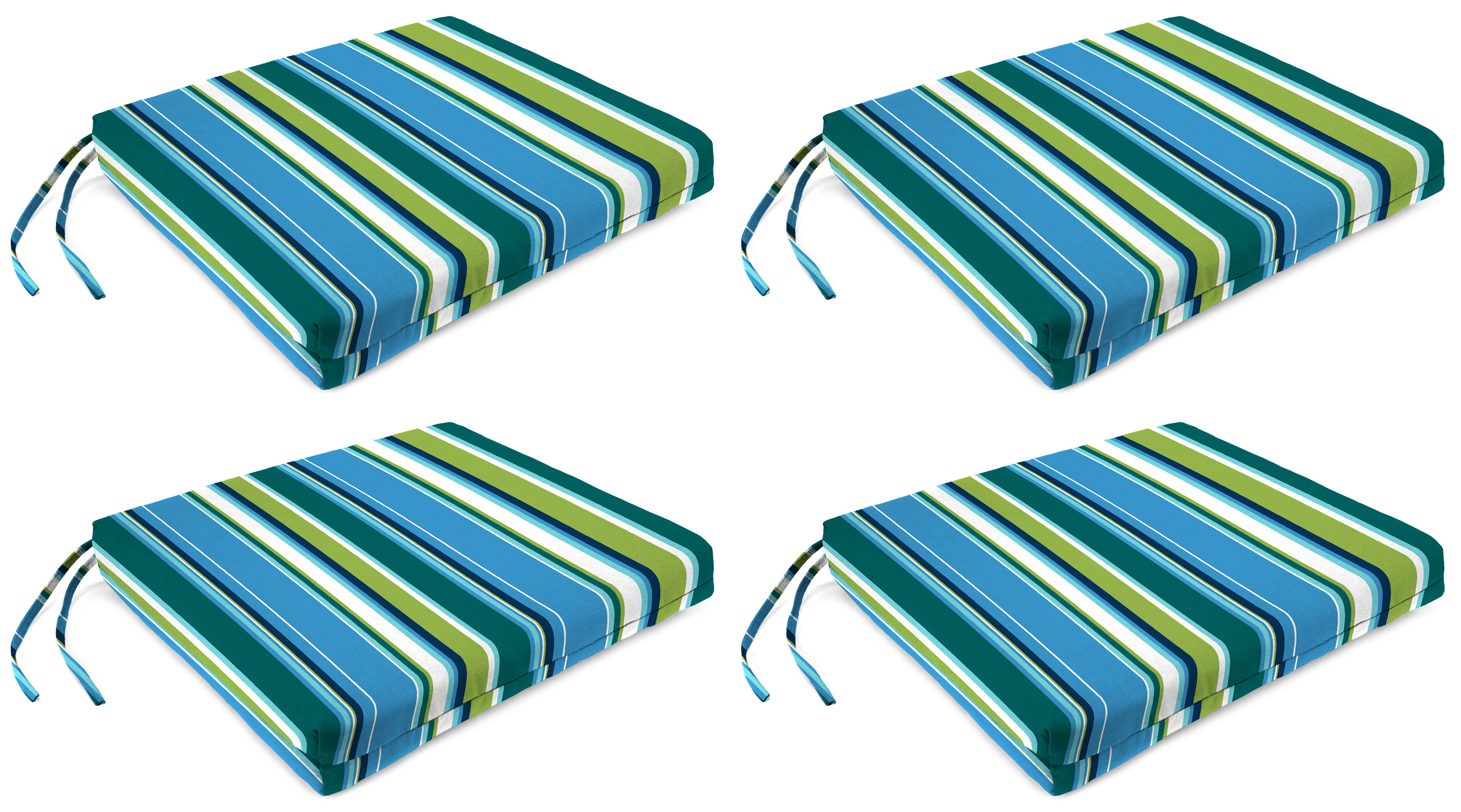 Latitude Run® 19" x 17" Outdoor Seat Cushion with Ties &amp; Reviews | Wayfair